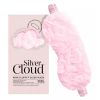 Silver Cloud Pink Fluffy Satin Sleep Eye Mask