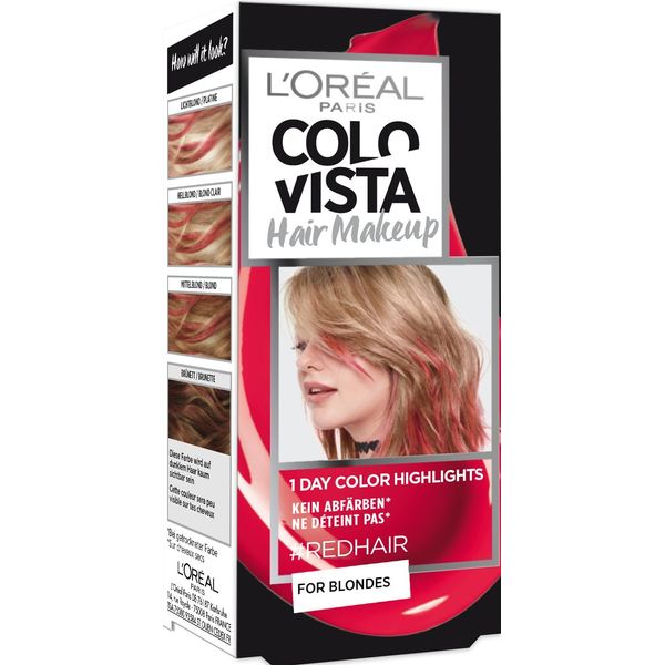 L'OrÃal Paris L'Oréal Paris Colovista Hair Makeup 1-Day-Color-Highlights 10 redhair