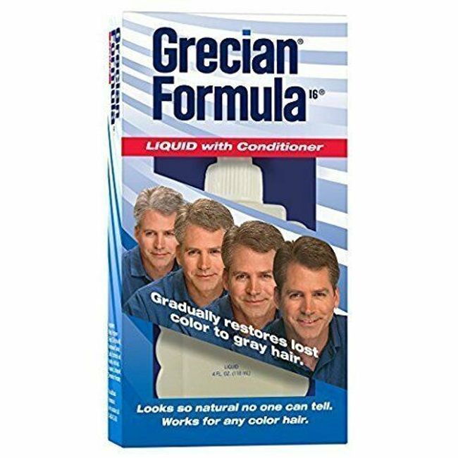 Grecian Men Formula Liquid with Conditioner Thicker & Healthier Hair 4 oz 2 Pack