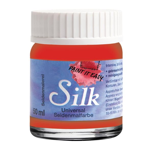CREATIV DISCOUNT NEU PAINT IT EASY Bügelfarbe/Seidenmalfarbe, 50 ml, Karmin