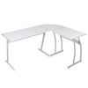 58" Computer Gaming Laptop Table L Shaped Desk Workstation Office Desk White