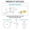 WillTen 2Pcs Ear Piercing Kit with Gold Ear Gun, Diamond Studs