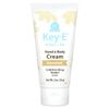 Key - E, Hand & Body Cream, Unscented, 2 oz (56 g)