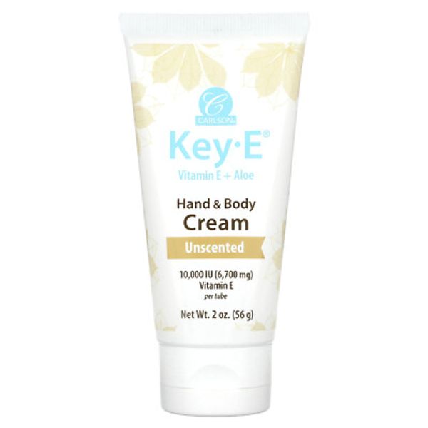Key - E, Hand & Body Cream, Unscented, 2 oz (56 g)