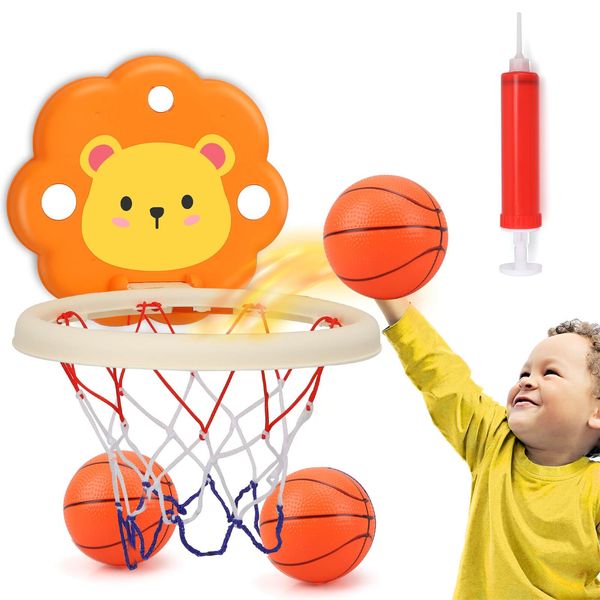 YOTOY Toys for 3-8 Years Old Kids Boys: Mini Basketball Hoop for Kids Gifts for 3 4 5 6 7 8 Years Old Boy Birthday Outdoor Indoor Games Toy for Toddlers Ages 2-4 Basketball Hoop for Bedroom Door Wall