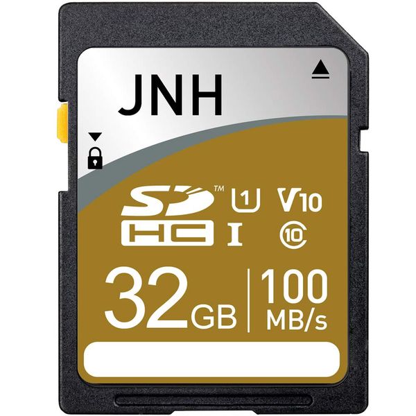 SD Card, SDHC Card, 32 GB, JNH, Ultra High Speed, Class 10, UHS-I, U1, V10 Compatible, Eco Packaging