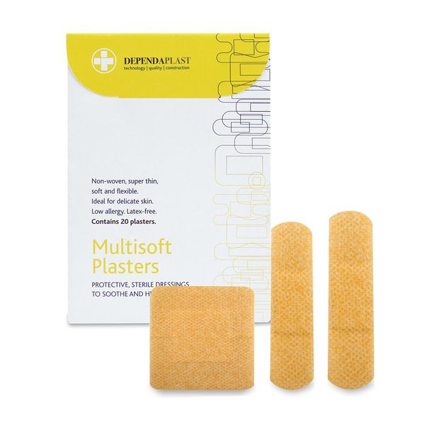Reliance Medical Dependaplast REL522 Multisoft Plaster, Assorted (Pack of 20)