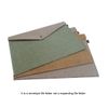 Durable A4 File Folder Document Holder Portfolio Envelope Felt Folder Case with Snap Closure Set of 2 Beige and Brown