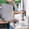 VIVO Gray Clamp-on/Screw-on 71" x 24" Desktop Privacy Panel System (2 Panels)