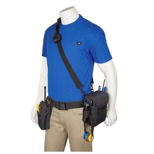 HOLSTERGUY RTP-401P Nylon Radio Shoulder Holster Tool Pouch Radio Strap Universal Adjustable Radio Pouch 12 Separate Pouches to Help Carry Essential Tools Plus a Two-Way Radio RTP-401P Made in USA