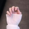 24pcs Nail Tips Nude Powder Butterfly Decoration Small Floral Pattern for Wedding, Party, Holiday, Dating, Prom, Daily Life