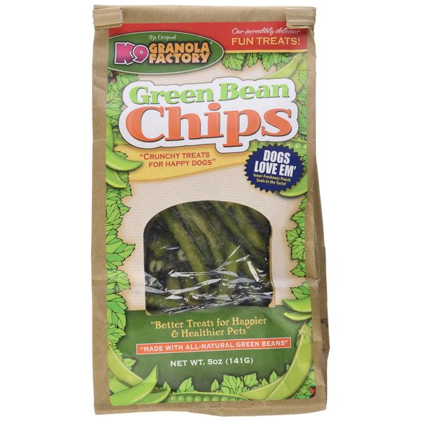 K9 Granola Factory Green Bean Chips Dog Treat, 5 Oz