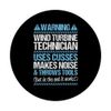 Wind Power Engineer Throws Tools Wind Turbine Technician PopSockets Standard PopGrip