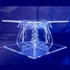 Swan Design Square Cake Separator - Clear - Base 30 cm, Top 28 cm