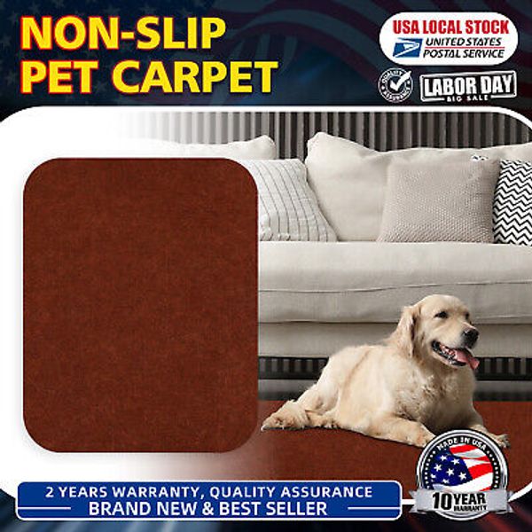 Brown Pet Feeding Mat 12sqft Flexible Washable Cat Dog Food Mat Non-Slip Backing