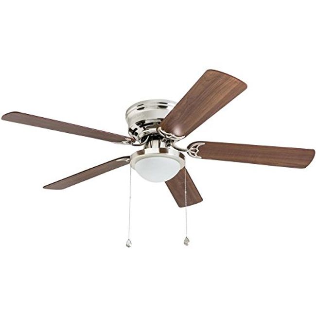 Harbor Breeze Armitage 52in Brushed Nickel Indoor Flush Mount Ceiling