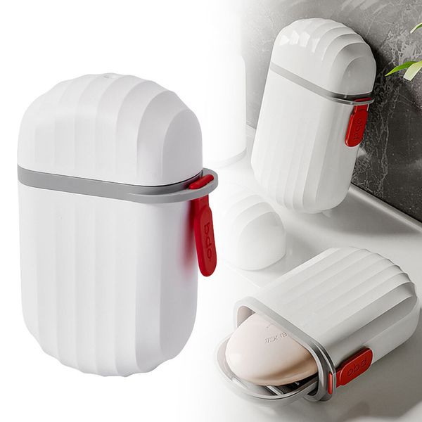 Portable Dish Organizer Travel Case Container Soap Box Plastic Soap Dish ET