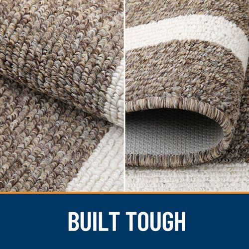 OLANLY Indoor Door Mat, 36x24, Non-Slip Absorbent Resist Dirt Entrance Mat, Washable Low-Profile Inside Entry Doormats for Entryway, Brown