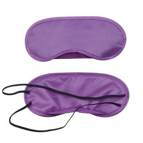 CMJ 2 x Purple Eye Mask Travel Sleep Masks Eyemask Blindfold with Nose Pad