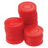 One Bag of 100 Red Plastic Poker Chips
