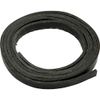 Leather band, W: 10 mm, thickness 3 mm, black, 2m