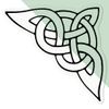 Small 100mm 'Celtic Corner' Clear Static Window Cling Sticker/Decal (Black) (WC00036232)