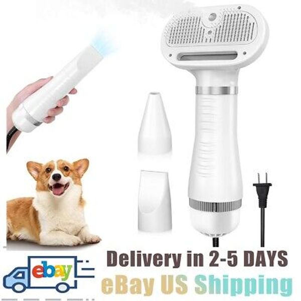 Pet Dog Cat Hair Dryer Blower Slicker Brush Grooming Low Noise Safe Fast Drying