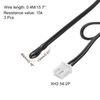 sourcing map 3 Pcs 15K NTC Thermal Sensor Probe,Epoxy Sensitive Temperature Sensor Probe 15.7 Inch Digital Thermometer Extension Cable Temp Sensor for Electrical Appliances