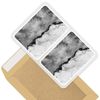 2 x 10cm Rectangle Vinyl Stickers - Marble Effect Rock Grey Black 43357