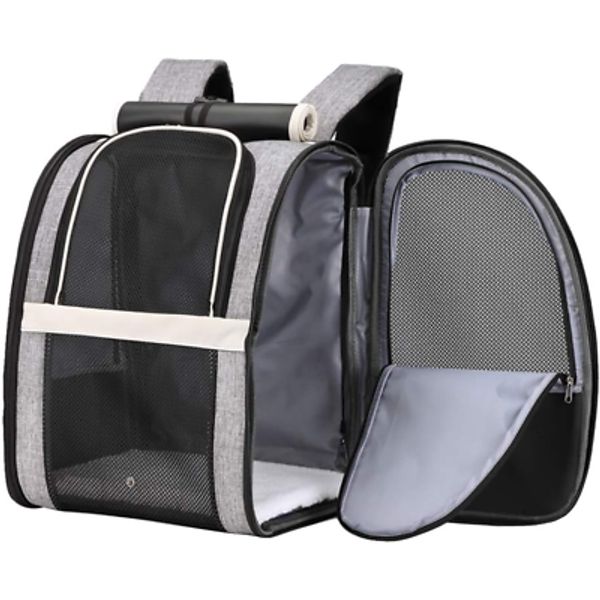 Pet Carrier Backpack with Window Blind for Small Cats Dogs, Ventilated Design, S