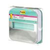 Post-it Note Dispenser for 3 in x 3 in Notes, White Base with Steel Top