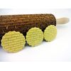 BRICKS Embossing Rolling Pin. Laser Engraved Dough Roller with Wall Pattern for Embossed Cookies or Pottery by Algis Crafts