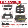 4 Gang 12V 24V Switch Panel + Remote Circuit Control Box Backlit Off Marine Boat