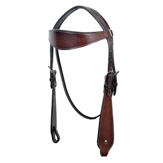 HILASON Western Horse Headstall Genuine American Leather Plain Dark Brown | Headstall for Horses Western | Headstall | Horse Headstall |Headstall for Horses | Western Headstall Show | Headstall Set