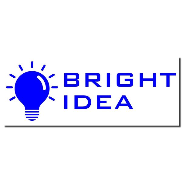 Slim Pre-Inked Bright Idea Stamp - Blue Ink