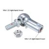 sourcing map 2pcs CS13 M8 Angle Ball Joint, M8x1.25 Right Hand Thread, A3-Steel Self-lubricating Ball Socket End Fitting