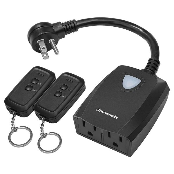 DEWENWILS Outdoor Remote Control Outlet Programmable and Expandable Wireless