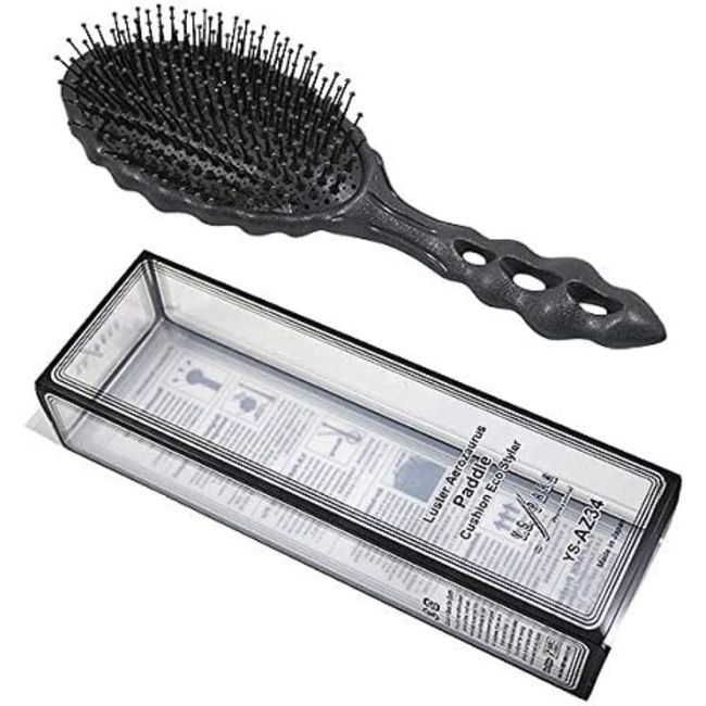 Y.S. Park Luster Aerozaurus Paddle Cushion Eco Styler Hair Brush, Black, 0.13 kg