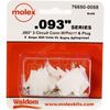 Pin & Socket Connectors .093 Connector Kit Pnl Mnt Plug Rec 3P (1 piece)