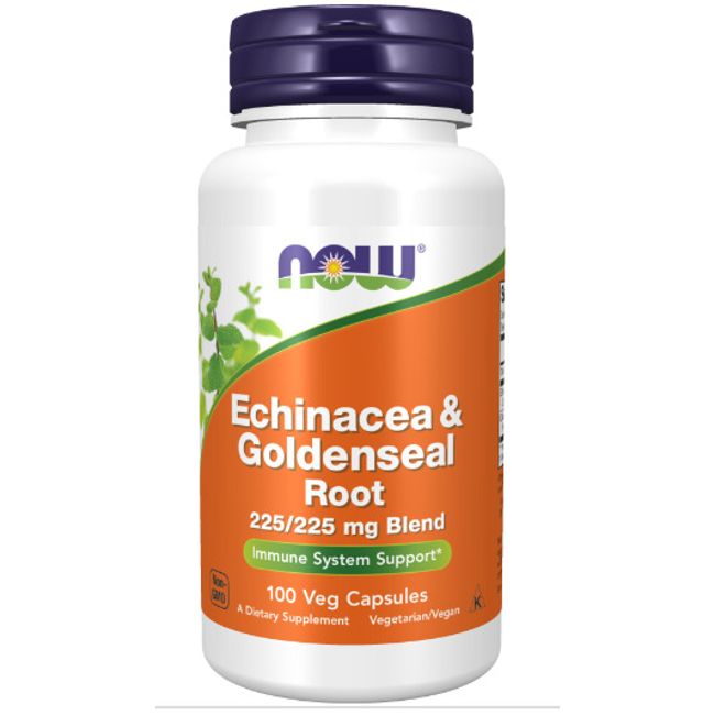 Now Foods Echinacea & Goldenseal Root, 100 Veg Capsules