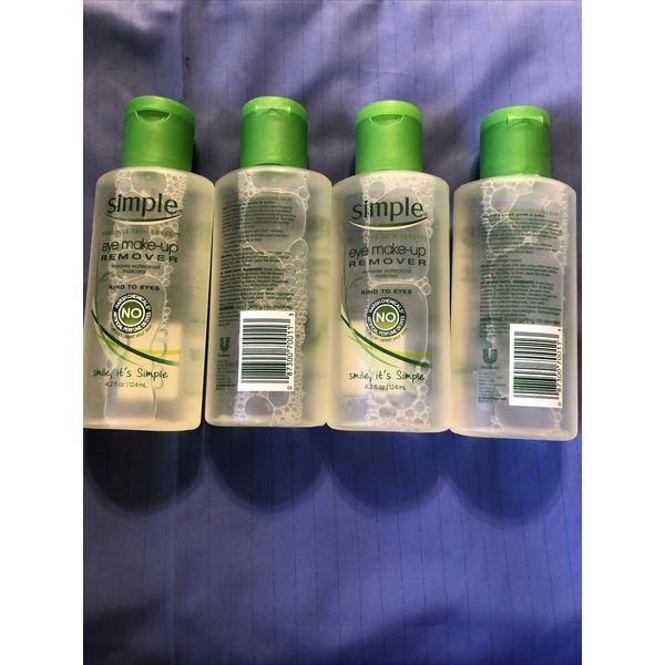 4x Simple Eye Make-Up Remover 4.2 Each