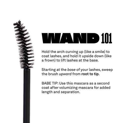 Babe Original Babe Lash Mascara - Smudge Proof, Long Lasting & No Clump Formula, Buildable Volume, Water Resistant, Dramatic Black
