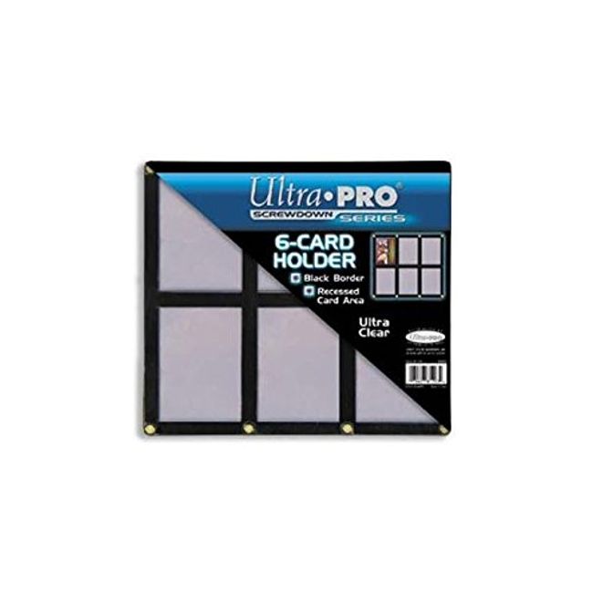 Ultra Pro UPSCR6CD Screwdown - Black & Clear Frame - 6-Card Black Holder