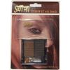 SAFFRON EYEBROW KIT WITH STENCILS - DARK BROWN by Saffron