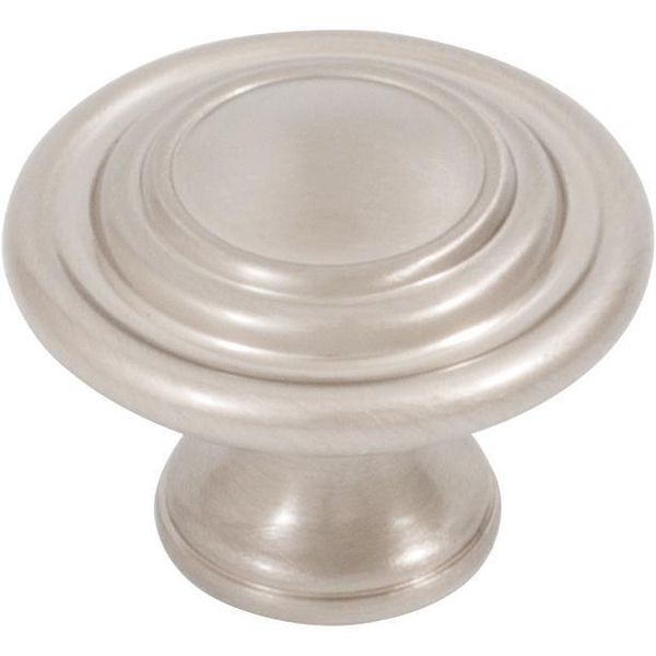 Charlotte Cabinet Knob, 1-3/8 Inches, Satin Nickel by Stone Harbor Hardware