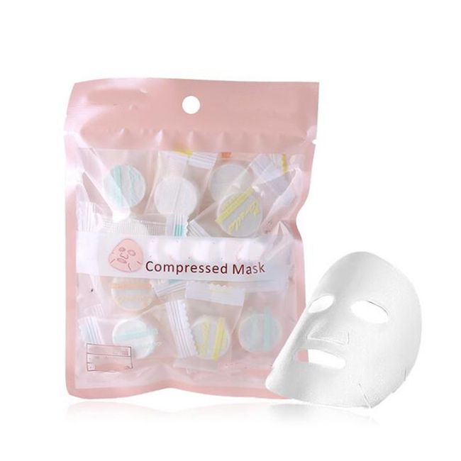 3 Sets(60 pieces) Enlarged Compressed Mask Skin Care Compressed Mask Paper Makeup Beauty Easy DIY for Women and Girls (White)