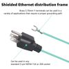 Aomitop Shielded Ethernet Patch Panel Bond Ground Extension Cord, for NEMA 5-15P 3 Prong Plug