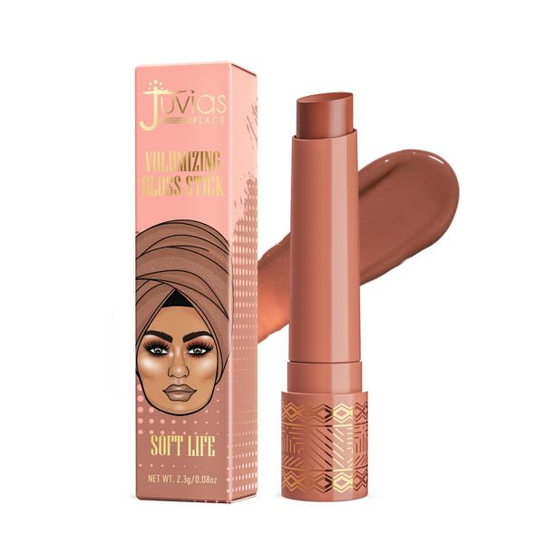 Juvia's Place Volumizing Gloss Sticks Soft Life - Shiny Luscious Lips with Nourshing Hydration, Plumping Gloss, Lip Plumper Gloss, Plumping Lip Balm, Hydrating Lip Gloss