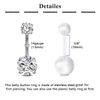 QWALIT Belly Button Piercing Kit Belly Piercing Kit Navel Piercing Kit Stainless Steel