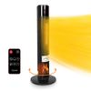 Tower Ceramic & Flame Heater with 3D Flame and Oscillation Function 3 Modes